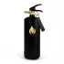 Nordic Flame Feuerlöscher 2 kg - Schwarz mit Goldemblem