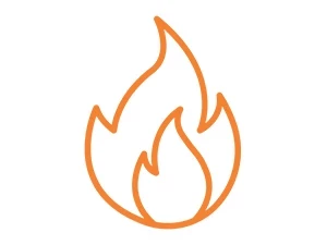 Flamme icon orange