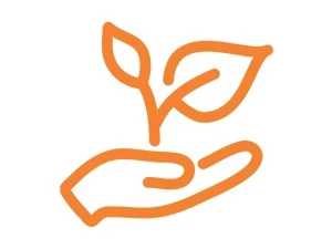 Umweltfreundlichkeit Icon Orange